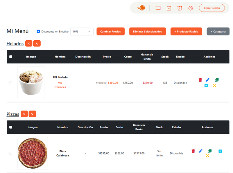 Menu Piatto